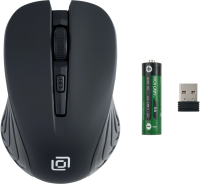 Мышь Оклик 545MW черный оптическая 1600dpi беспров. USB для ноутбука 4but (368626)