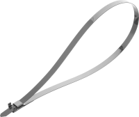 Стяжка металлическая Hyperline FVC-370 370x6мм (упак:100шт) сталь AISI 410L универсальный натуральный