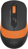 Мышь A4Tech Fstyler FG10S черный/оранжевый оптическая 2000dpi silent беспров. USB для ноутбука 4but (FG10S ORANGE)