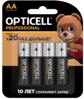 Батарея Opticell Professional LR6 AA (4шт) блистер