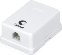 Розетка Cabeus WS-6P4C-TEL-1 телеф. RJ12 1 бел.