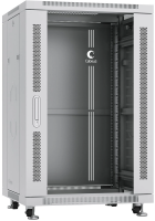 Шкаф коммутационный Cabeus (SH-05C-18U60/80) напольный 18U 600x800мм пер.дв.стекл металл 800кг серый 700мм 57.2кг 220град. 988мм IP20 сталь