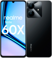 Смартфон Realme RMX3938 Note 60х 128Gb 4Gb черный моноблок 3G 4G 2Sim 6.74" 720x1600 Android 14 8Mpix 802.11 a/b/g/n/ac GPS GSM900/1800 GSM1900 A-GPS microSD max2048Gb