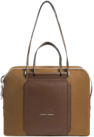 Деловая сумка женская Piquadro Lyra BD4574W92T/CU с отделением для ноутбука 14" коричневая ткань/натур.кожа