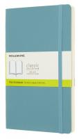 Блокнот Moleskine CLASSIC SOFT QP618B35 Large 130х210мм 192стр. нелинованный мягкая обложка голубой