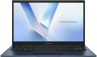 Ноутбук Asus VivoBook 14 X1404VA-I712512 Core i7 1355U 12Gb SSD512Gb Intel UHD Graphics 14" IPS FHD (1920x1080) Windows 11 Home Multi Language blue WiFi BT Cam (90NB10I1-M016A0)