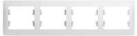 Рамка Schneider Electric Glossa GSL000104 накладная 4x горизонтальный монтаж пластик белый