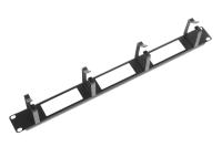 Кабельный органайзер горизонтальный ЦМО ГКО-О-4.62-9005 односторонний кольца 1U шир.:19" глуб.:85мм