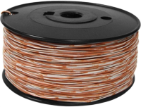 Кабель кроссировочный Lanmaster TWT-CRS1PAIR-OR U/UTP 1 пара 24AWG PVC внутренний 500м оранжевый