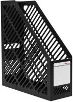 Лоток вертикальный Deli E9842 BLACK 1отд. для бумаг черный пластик