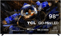 Телевизор LED TCL 98" 98X11K QD-Mini LED Frameless черный 4K Ultra HD 144Hz MEMC DVB-T DVB-T2 DVB-C DVB-S DVB-S2 USB WiFi Smart TV