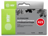 Картридж струйный Cactus CS-PGI425BK PGI-425BK черный пигментный (16мл) для Canon Pixma iP4840/MG5140/5240/6140/8140/MX884 с чипом