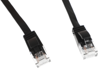 Патч-корд Buro Flat 10Гбит/с UTP 4 пары cat.6 Cu molded 1.5м черный RJ-45 (m)-RJ-45 (m) (BU-С6-FLAT-1.5M-B)