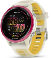 Смарт-часы Garmin Forerunner 570 42мм 1.2" AMOLED корп.белый/розовый рем.белый разм.брасл.:135-205мм (010-02970-02)