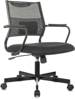 Кресло Бюрократ CH Balance-Low черный Elastic-102 TW-11 сетка/ткань низк.спин. крестов. металл черный