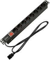 Блок распределения питания Rexant 04-0302-1 гор.размещ. 8xSchuko базовые 10A C14 2м