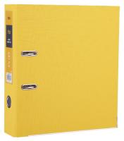Папка-регистратор Deli EB20150 A4 75мм полипропилен/бумага желтый разборная смен.карм. на кор.