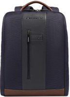 Рюкзак мужской Piquadro Brief2 CA4818BR2/BLUCU темно-синий/коричневый нейлон/натур.кожа