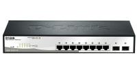 Коммутатор D-Link DGS-1210-10/F1A 8x1Гбит/с 2SFP управляемый