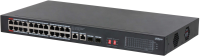 Коммутатор Dahua DH-S3228-24GT-240 (L2) 26x1Гбит/с 2xКомбо(1000BASE-T/SFP) 24PoE 240W неуправляемый