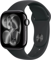 Смарт-часы Apple Watch Series 11 A3331 42мм OLED корп.черный Sport Band рем.черный разм.брасл.:M/L (MEQU4LW/A)