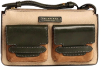 Сумка женская The Bridge Lucrezia Wow 0415050P/YV бежевая/зеленая натур.кожа/замша