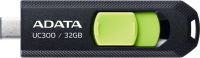 Флеш Диск A-Data 32Gb Type-C UC300 ACHO-UC300-32G-RBK/GN USB3.2 черный/зеленый