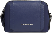 Сумка женская Piquadro Lyra BD4870W92T/BLU темно-синяя нейлон/натур.кожа