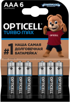 Батарея Opticell Turbo MAX LR03 AAA (6шт) блистер