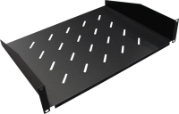 Полка стационарная Lanmaster TWT-CB-SF350-1U/18 1U нагр.:18кг. 19" 350мм черный