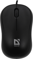 Мышь Defender Patch MS-759 черный оптическая 1000dpi USB для ноутбука 2but (52759)