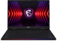 Ноутбук MSI Raider A18 HX A9WJG-216RU Ryzen 9 9955HX3D 64Gb SSD2Tb NVIDIA GeForce RTX 5090 24Gb 18" IPS UHD+ (3840x2400) Windows 11 Home black WiFi BT Cam (9S7-182L72-216)