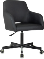 Кресло Бюрократ CH-380M черный экокожа крестов. металл