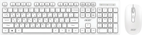 Клавиатура + мышь Acer OCC503 клав:белый мышь:белый USB беспроводная slim Multimedia (ZL.ACC11.00L)