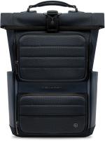 Рюкзак мужской Piquadro Oberon CA7280W150/BLU роллтоп синий нейлон/натур.кожа