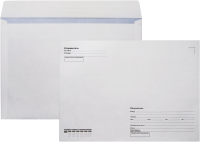 Конверт Silwerhof Eco С40.15.50 C4 229x324мм "Куда-Кому" белый силиконовая лента 80г/м2 (pack:50pcs)