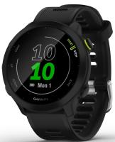 Смарт-часы Garmin Forerunner 55 42мм 1.04" LCD корп.черный рем.черный разм.брасл.:127-220мм (010-02562-10)