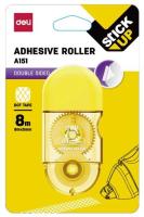 Клеющий роллер Deli Stick up EA151 корп.желтый прозрачный блистер