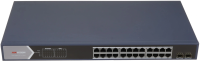 Коммутатор Hikvision DS-3E1526P-SI 24x1Гбит/с 2SFP 24PoE+ 370W управляемый