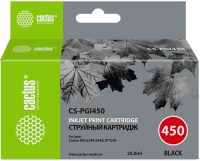 Картридж струйный Cactus CS-PGI450 PGI-450 черный пигментный (25мл) для Canon MG6340/5440/IP7240 с чипом
