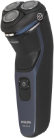 Бритва роторная Philips Series 3000 S3144/00 реж.эл.:3 питан.:аккум. черный/синий