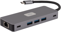 Стыковочная станция Digma DS-810 USB Type-C черный 2xHDMI 1xRJ-45 2xUSB Type-C 3xUSB 3.0
