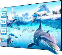 Экран на раме Cactus 100" 127x224см Alr Expert CS-PSALRE-224X127-MM магнитное крепление 16:9 настенный натяжной черный