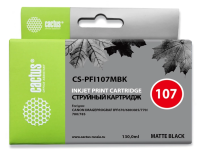 Картридж струйный Cactus CS-PFI107MBK PFI-107 MBK черный матовый (130мл) для Canon IP iPF670/iPF680/iPF685/iPF770/iPF780/iPF785 с чипом