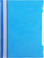 Папка-скоросшиватель Бюрократ -PS20BLUE A4 прозрач.верх.лист пластик синий 0.12/0.16