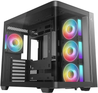 Корпус Deepcool CG530U 4F черный без БП ATX 6x120mm 4x140mm 2xUSB3.0 audio bott PSU