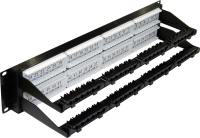 Патч-панель Lanmaster LAN-PPN48U6 19" 2U 48xRJ45 кат.6 UTP
