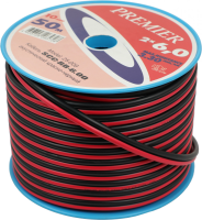 Кабель акустический Premier SCC-RB CCA 50м. черный/красный (25-009 50)