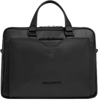Деловая сумка мужская Piquadro Ael CA6920S142/N с отделением для ноутбука 14" черная натур.кожа