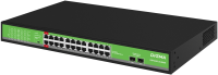 Коммутатор Digma DSP224G-2S-R400 (L2) 24x1Гбит/с 2SFP 24PoE 24PoE+ 2PoE++ 400W неуправляемый